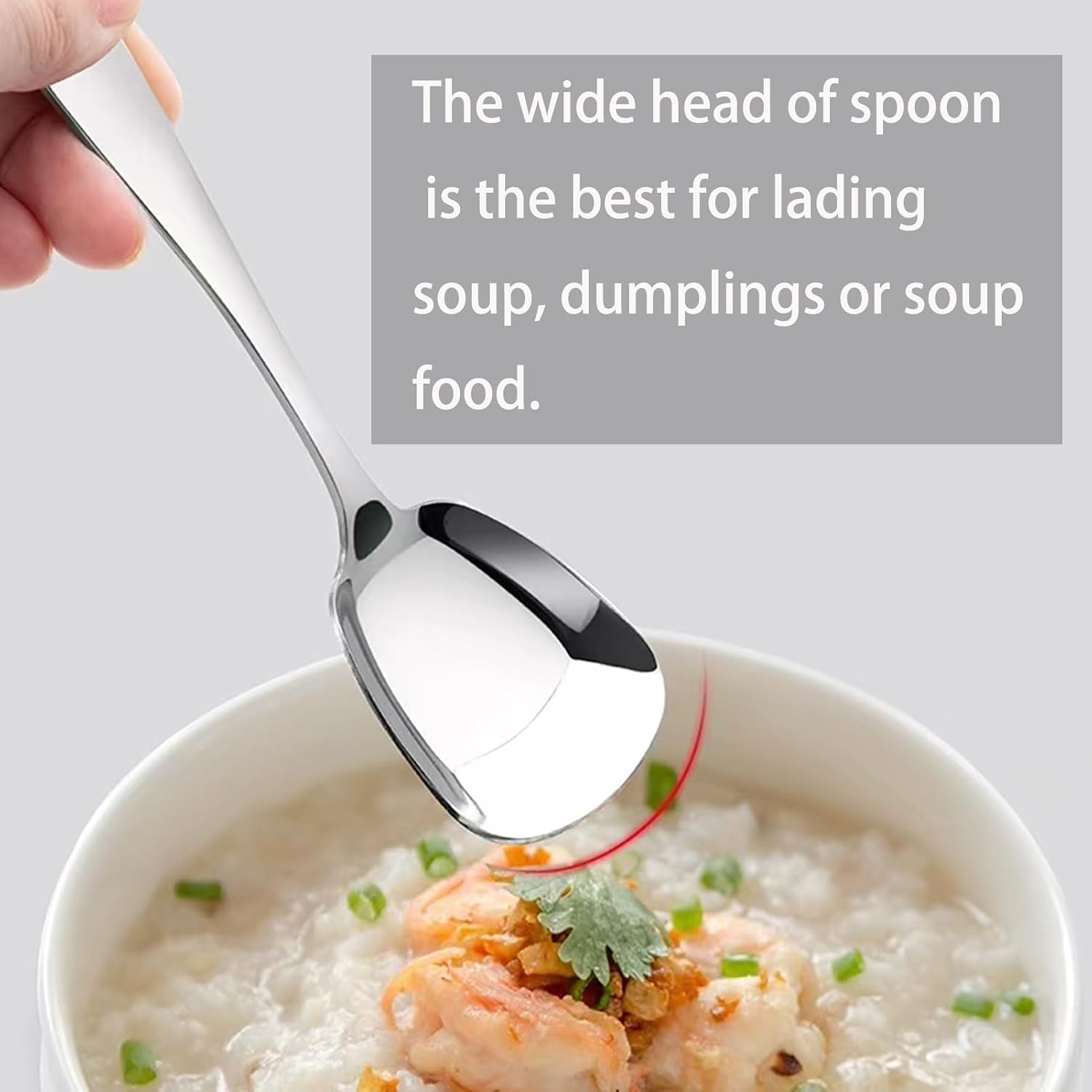 Square Head Soup Spoons  Korean Style Thick Heavy Square Dessert Spoon Long Handled Stainless Steel Soup Spoons Table Spoons Flat Square Spoon Set of 4 7 Inches.